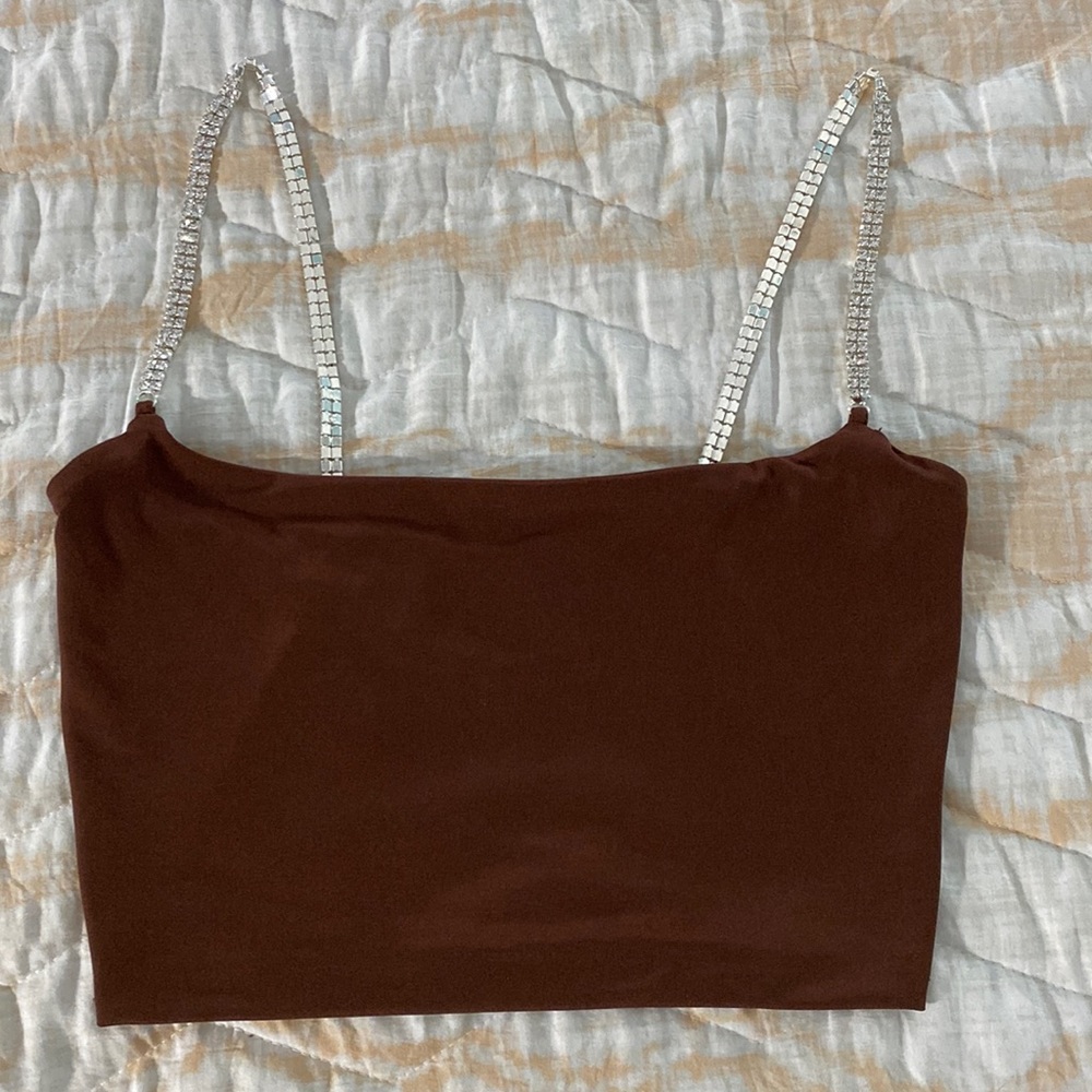 Rhinestone crop top